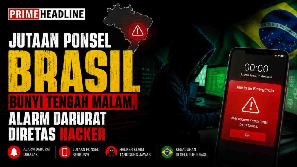 Jutaan Ponsel Brasil Bunyi Tengah Malam, Alarm Darurat Diretas Hacker