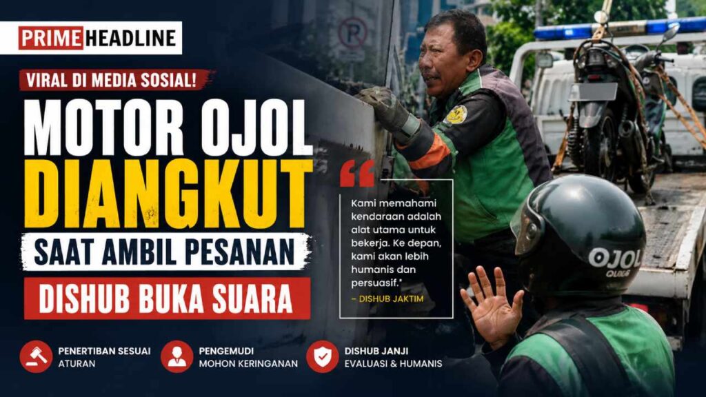 Motor Ojol Diangkut Saat Ambil Pesanan, Dishub Akhirnya Buka Suara