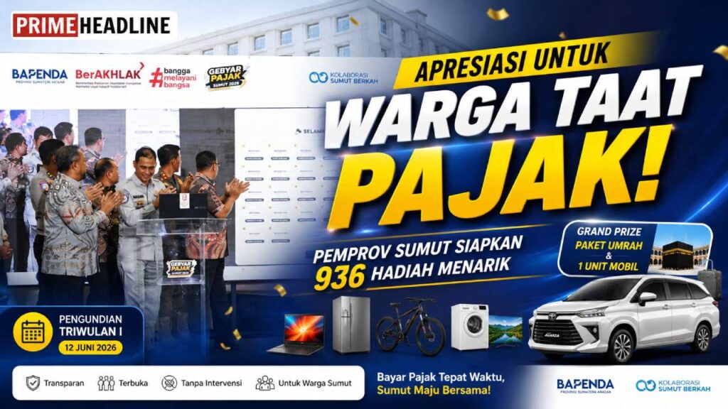 Pemprov Sumut Hadiahi Warga Taat Pajak dengan Ratusan Doorprize