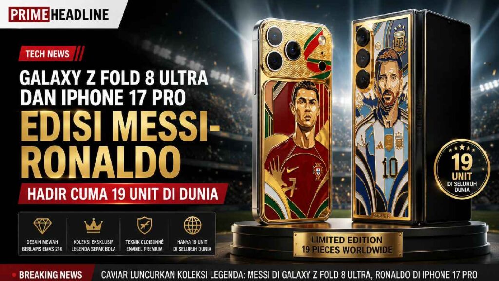 Galaxy Z Fold 8 Ultra dan iPhone 17 Pro Edisi Messi-Ronaldo Hadir Cuma 19 Unit di Dunia