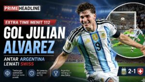 Gol Julian Alvarez di Extra Time Bawa Argentina Melewati Perlawanan Sengit Swiss