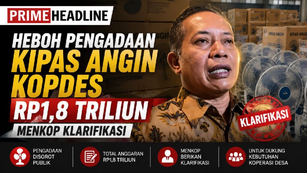 Heboh Pengadaan Kipas Angin Kopdes Rp1,8 Triliun, Menkop Klarifikasi