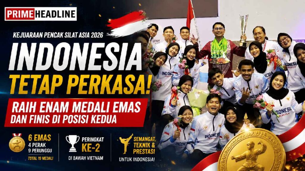 Indonesia Raih Enam Medali Emas Kejuaraan Pencak Silat Asia-2026