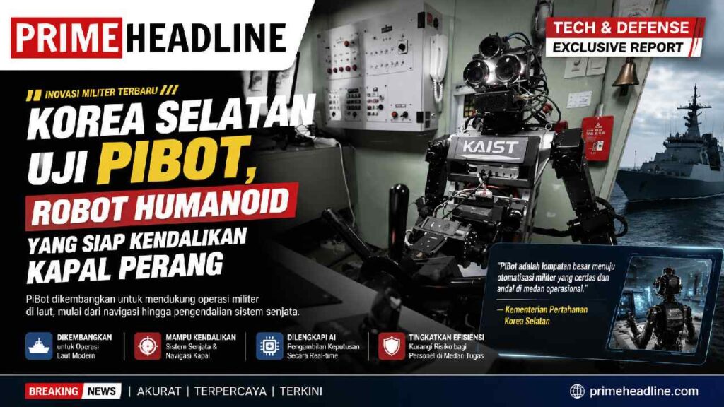 Korea Selatan Uji PiBot, Robot Humanoid yang Siap Kendalikan Kapal Perang