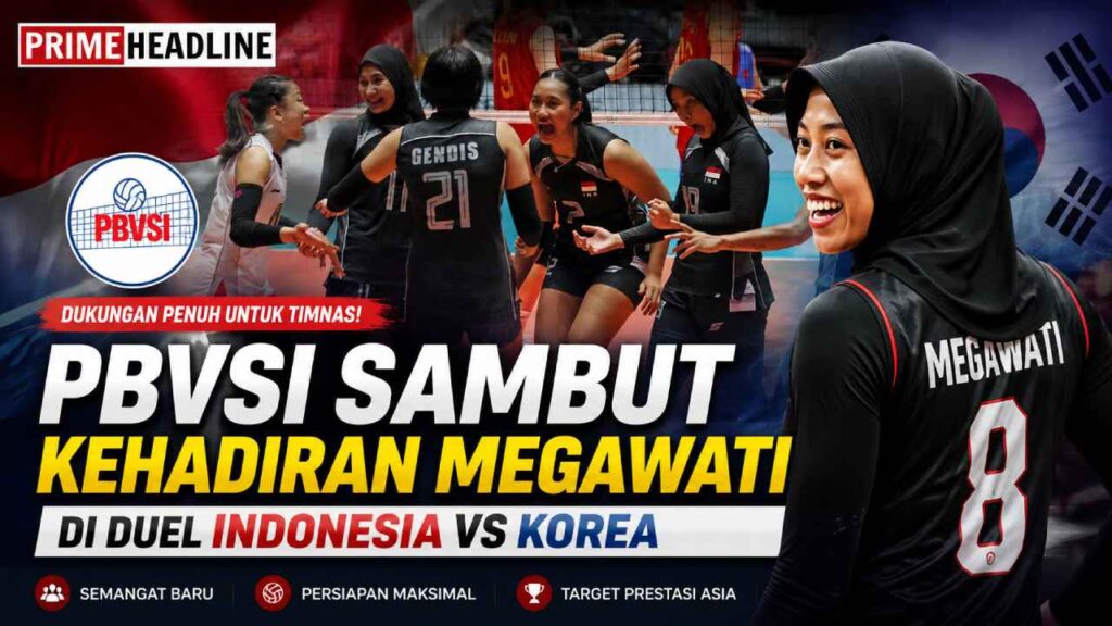 PBVSI Sambut Kehadiran Megawati di Duel Indonesia vs Korea