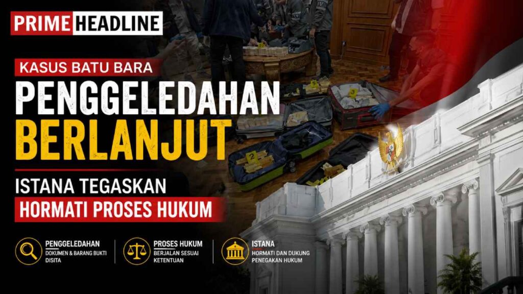 Penggeledahan Kasus Batu Bara Berlanjut, Istana Tegaskan Hormati Proses Hukum