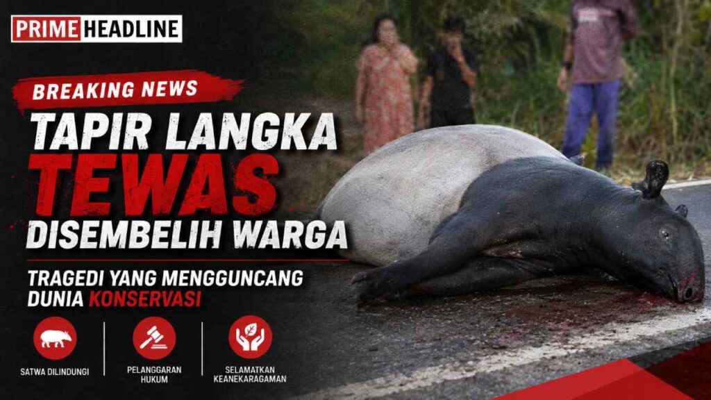 Tapir Langka Tewas Disembelih Warga, Tragedi yang Mengguncang Dunia Konservasi