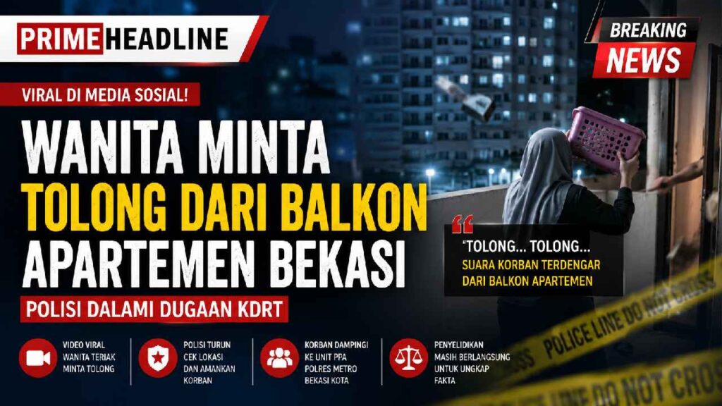 Viral Wanita Minta Tolong dari Balkon Apartemen Bekasi, Polisi Dalami Dugaan KDRT