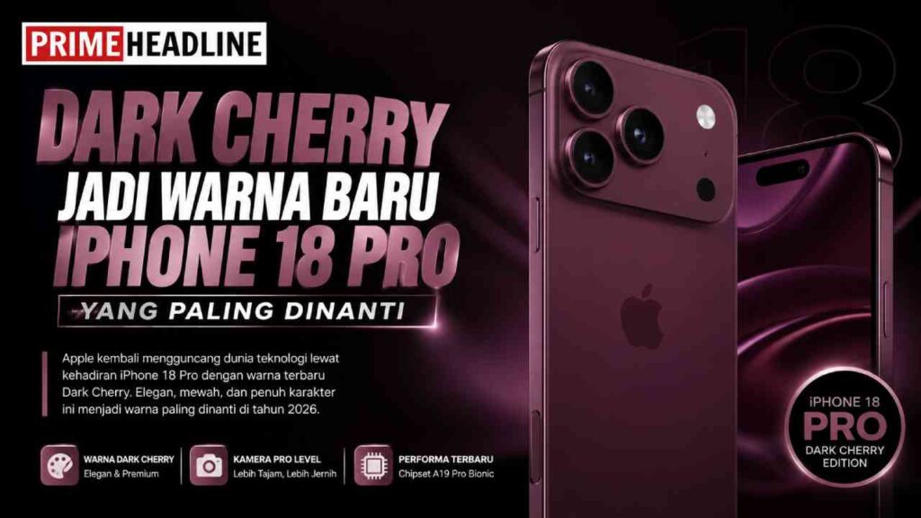 Dark Cherry Jadi Warna Baru iPhone 18 Pro yang Paling Dinanti