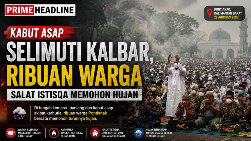 Kabut Asap Selimuti Kalbar, Ribuan Warga Salat Istisqa Memohon Hujan
