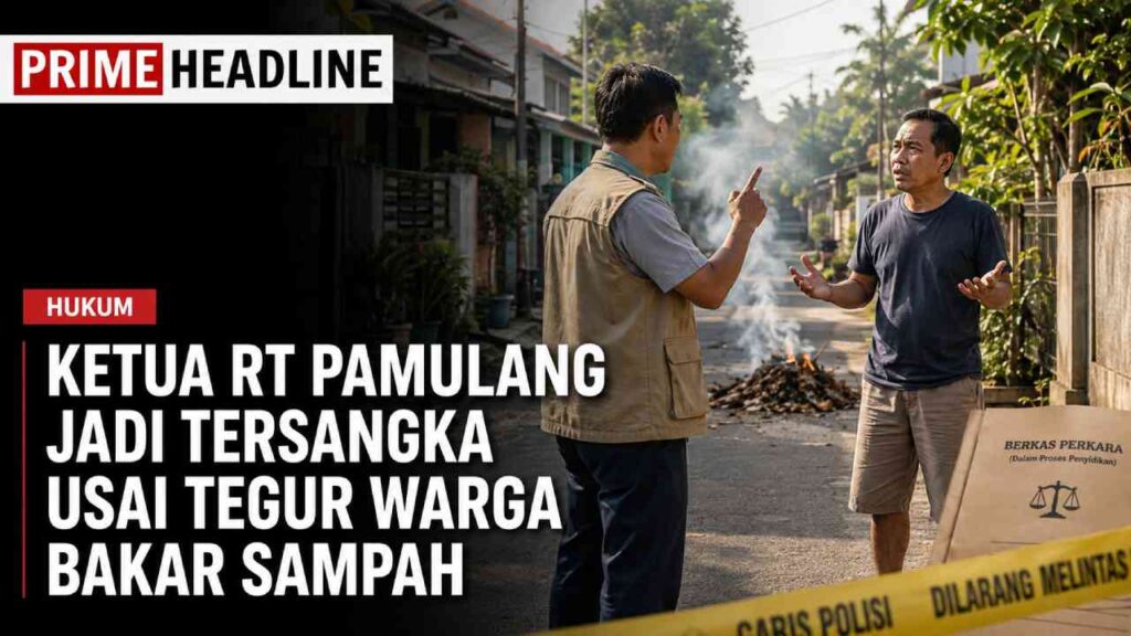 Ketua RT Pamulang Jadi Tersangka Usai Tegur Warga Bakar Sampah