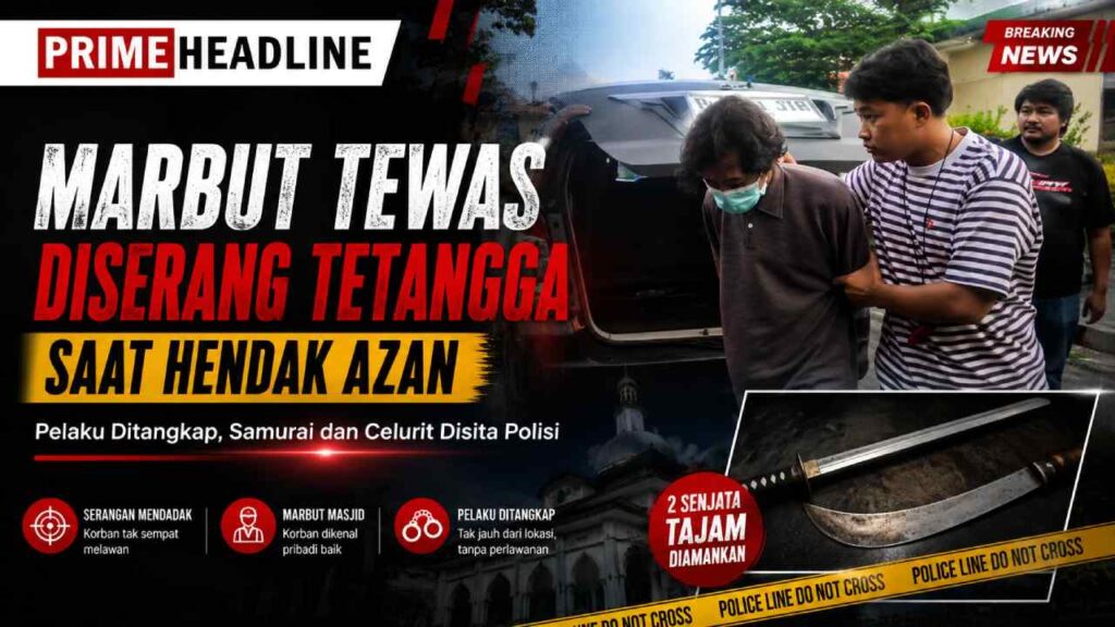 Marbut di Purwakarta Tewas Diserang Tetangga Saat Hendak Azan