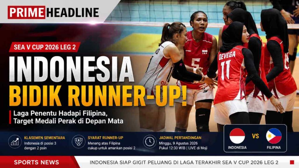 Timnas Voli Putri Indonesia Bidik Runner-Up SEA V Cup 2026