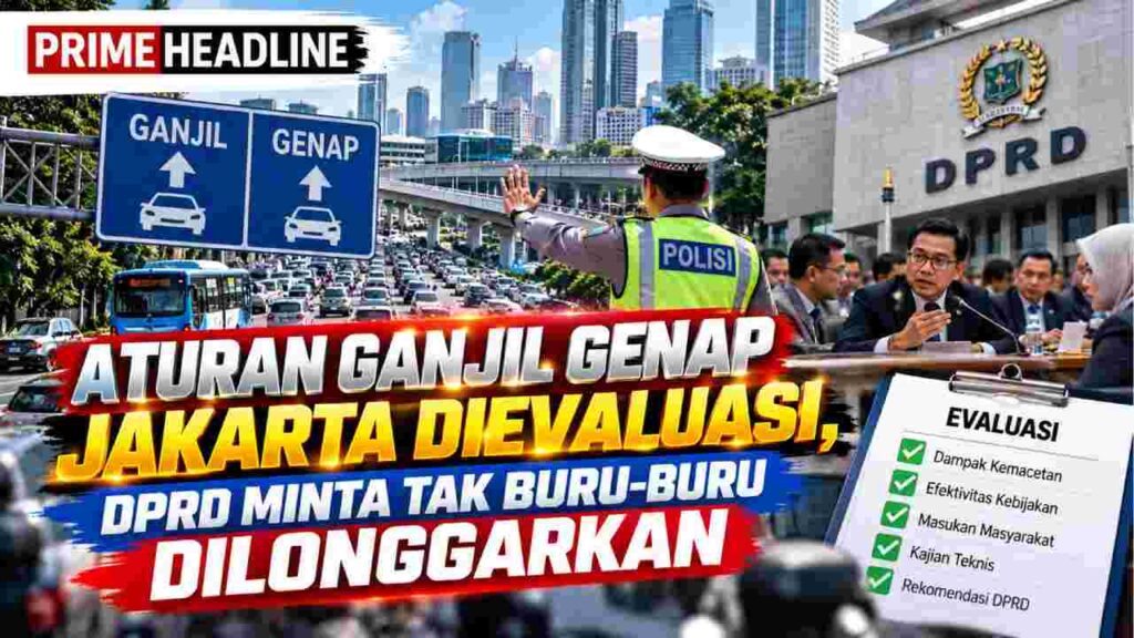Aturan Ganjil Genap Jakarta Dievaluasi, DPRD Minta Tak Buru-Buru Dilonggarkan