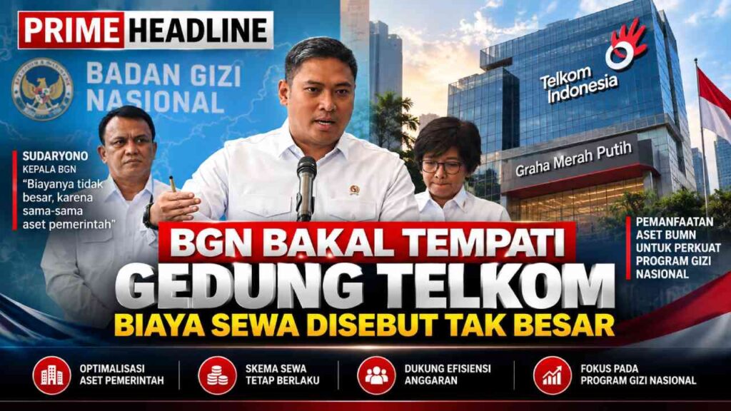 BGN Bakal Tempati Gedung Telkom, Biaya Sewa Disebut Tak Besar
