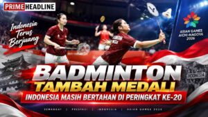 Badminton Tambah Medali, Indonesia Masih Bertahan di Peringkat ke-20
