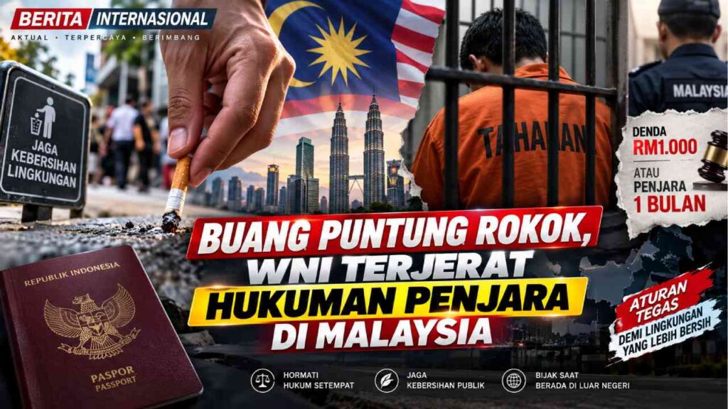 Buang Puntung Rokok, WNI Terjerat Hukuman Penjara di Malaysia