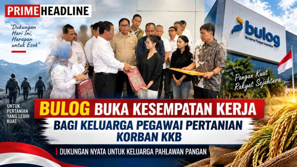 Bulog Buka Kesempatan Kerja bagi Keluarga Pegawai Pertanian Korban KKB