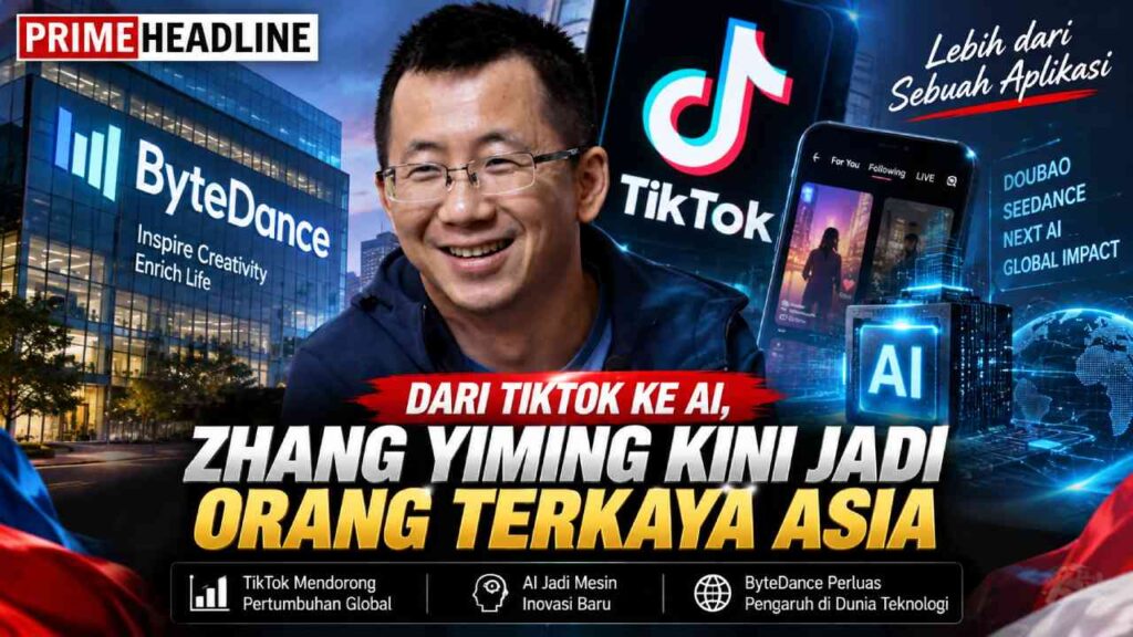 Dari TikTok ke AI, Zhang Yiming Kini Jadi Orang Terkaya Asia