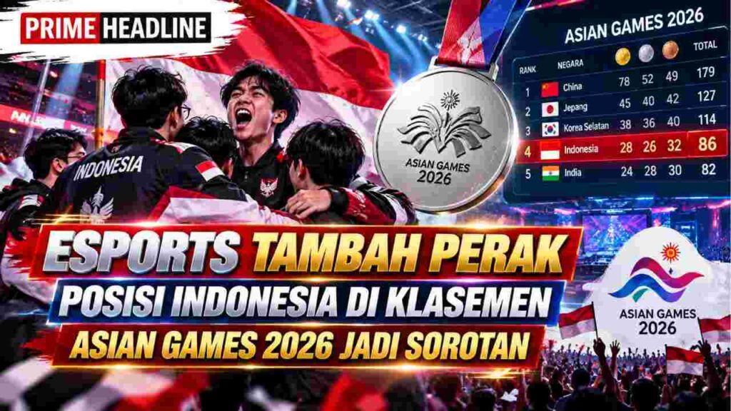 Esports Tambah Perak, Posisi Indonesia di Klasemen Asian Games 2026 Jadi Sorotan