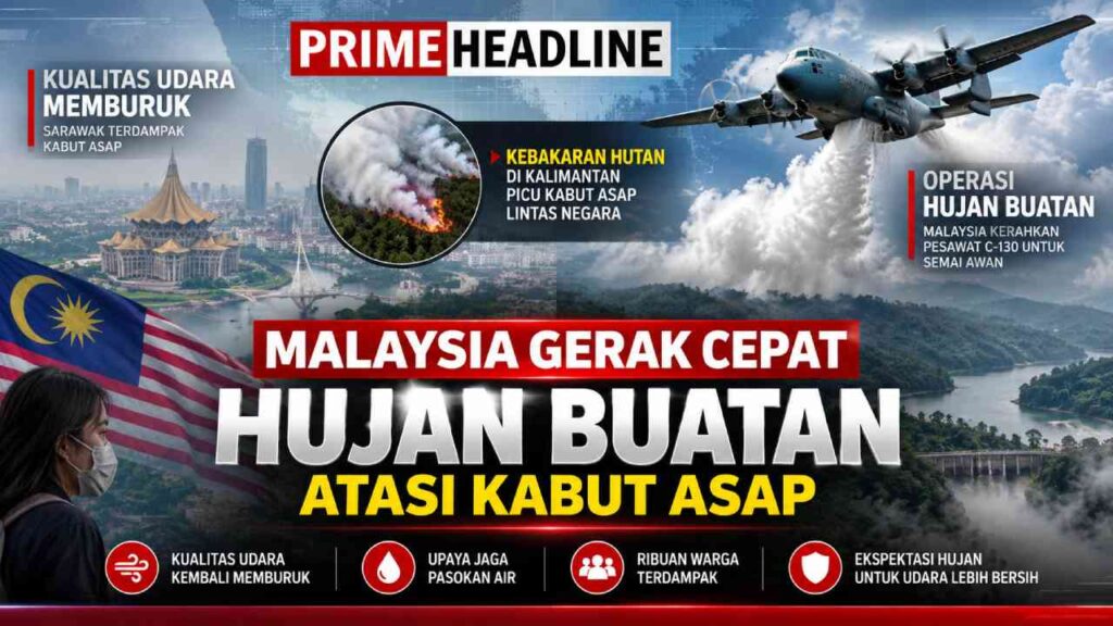 Kabut Asap Makin Pekat, Malaysia Andalkan Hujan Buatan di Sarawak