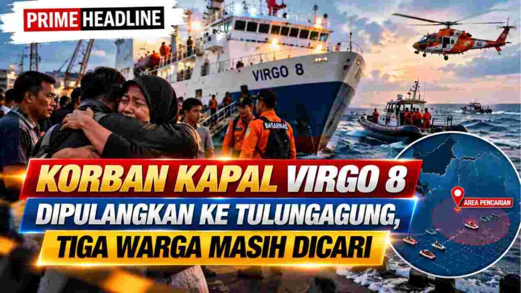 Korban Kapal Virgo 8 Dipulangkan ke Tulungagung, Tiga Warga Masih Dicari