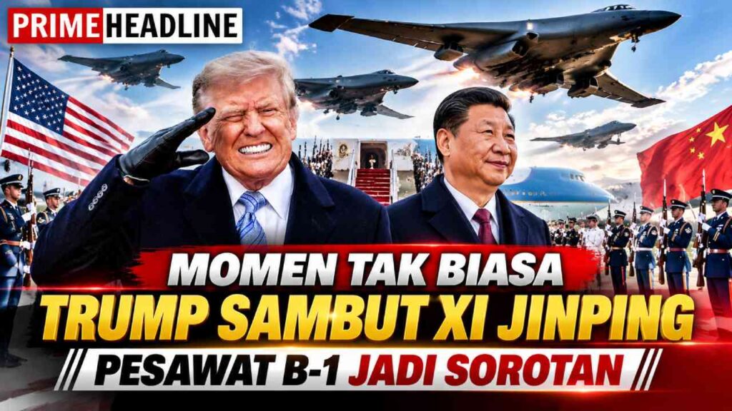 Momen Tak Biasa Trump Sambut Xi Jinping, Pesawat B-1