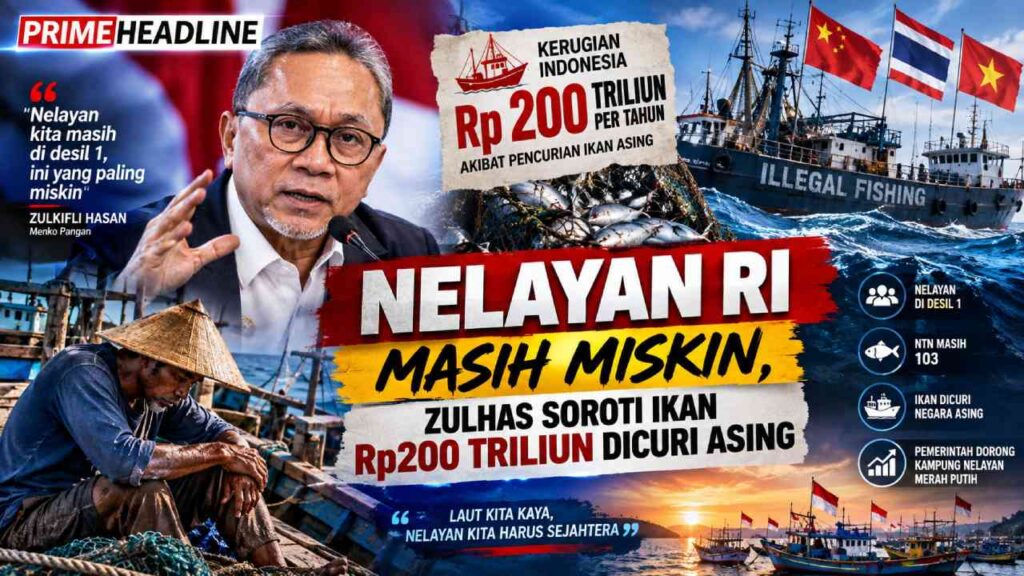 Nelayan RI Masih Miskin, Zulhas Soroti Ikan Rp200 Triliun Dicuri Asing