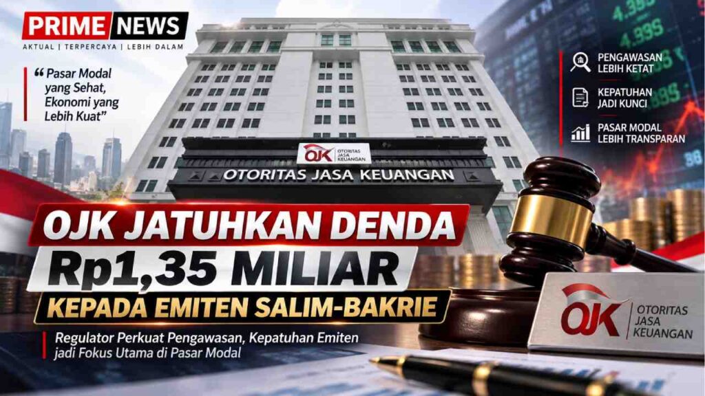 OJK Jatuhkan Denda Rp1,35 Miliar kepada Emiten Salim-Bakrie