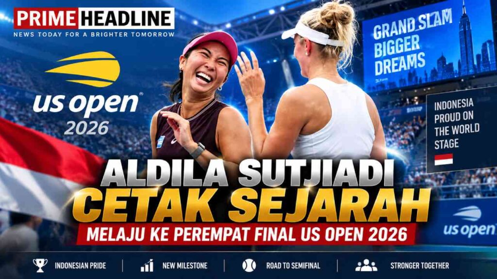 Petenis Aldila Sutjiadi Cetak Sejarah, Melaju ke Perempat Final US Open 2026