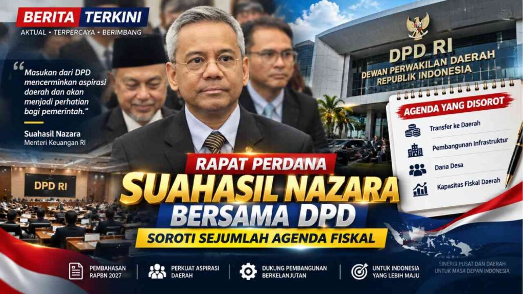 Rapat Perdana Suahasil Nazara Bersama DPD Soroti Sejumlah Agenda