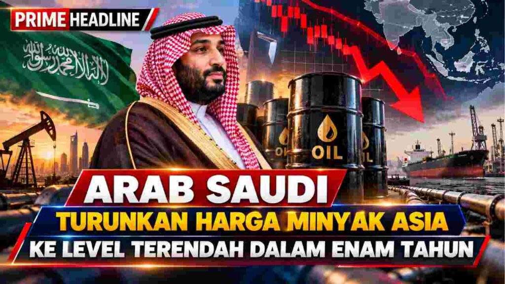 Arab Saudi Turunkan Harga Minyak Asia ke Level Terendah dalam Enam Tahun