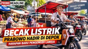 Becak Listrik Prabowo Hadir di Depok, Harapan Baru Pengemudi Lansia