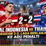 Final Indonesia vs Thailand Berakhir 2-2, Laga Berlanjut ke Adu Penalti