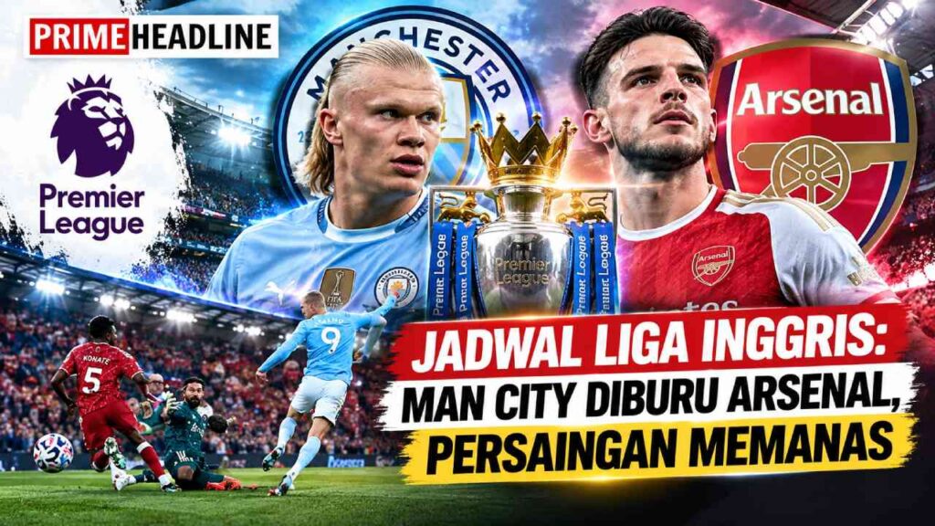 Jadwal Liga Inggris: Man City Diburu Arsenal, Persaingan Memanas