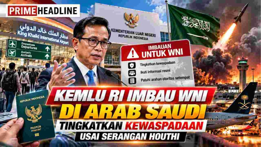 Kemlu RI Imbau WNI di Arab Saudi Tingkatkan Kewaspadaan Usai Serangan Houthi