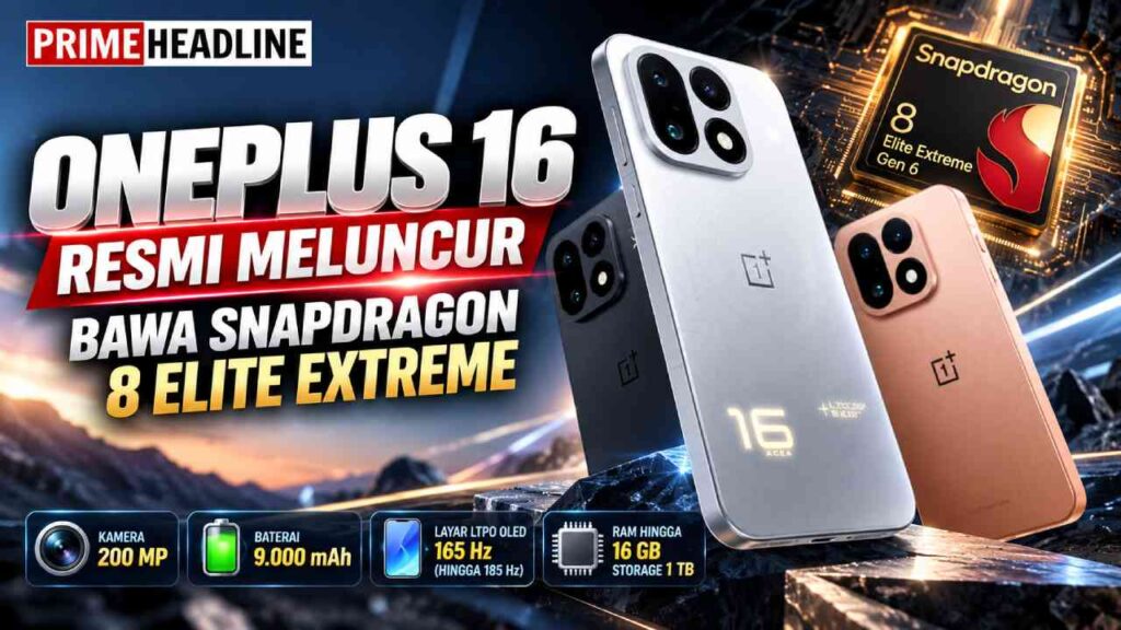 OnePlus 16 Resmi Meluncur, Bawa Snapdragon 8 Elite Extreme