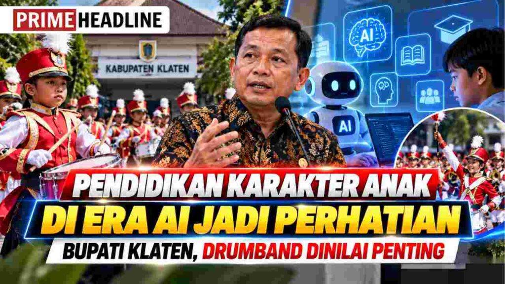 Pendidikan Karakter Anak di Era AI Jadi Perhatian Bupati Klaten, Drumband Dinilai Penting