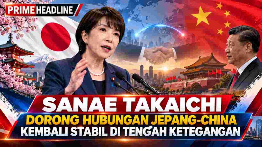 Sanae Takaichi Dorong Hubungan Jepang-China Kembali Stabil di Tengah Ketegangan
