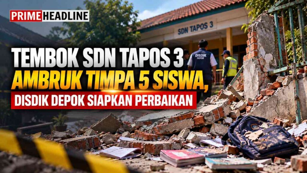 Tembok SDN Tapos 3 Ambruk Timpa 5 Siswa, Disdik Depok Siapkan Perbaikan